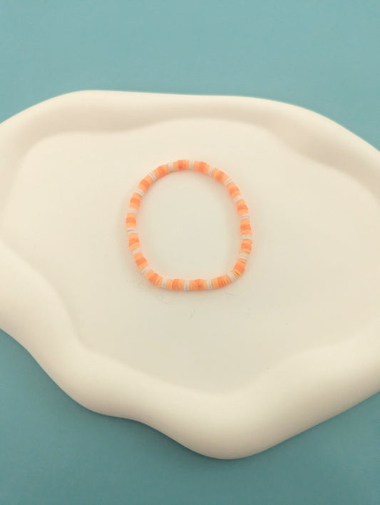 Orange Heishi Bracelet