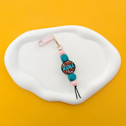 Teal Mama Straw Charm