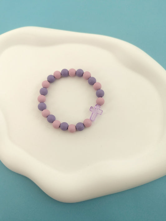 Purple Cross Bracelet