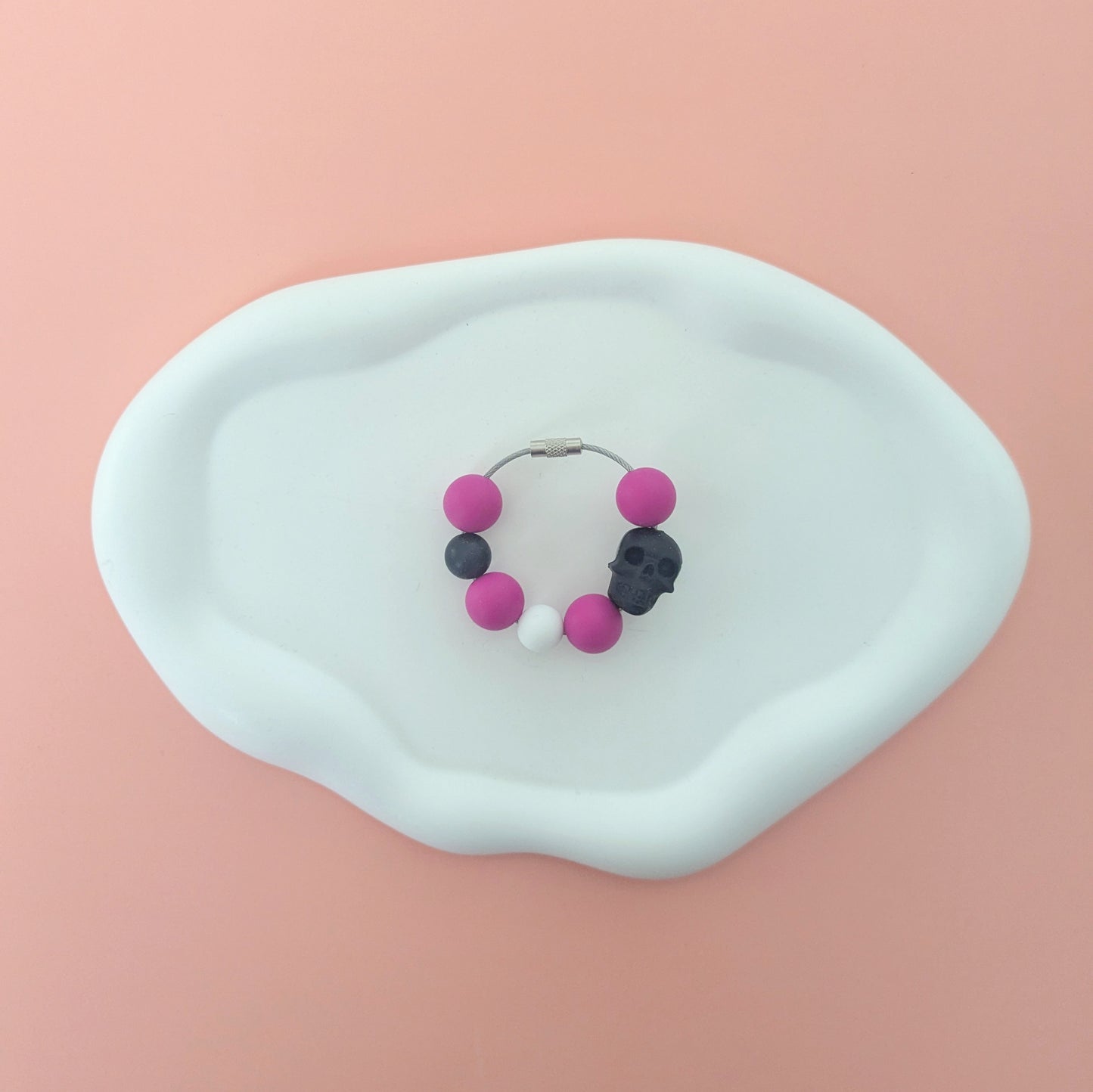 Black Skull Cup Handle Charm