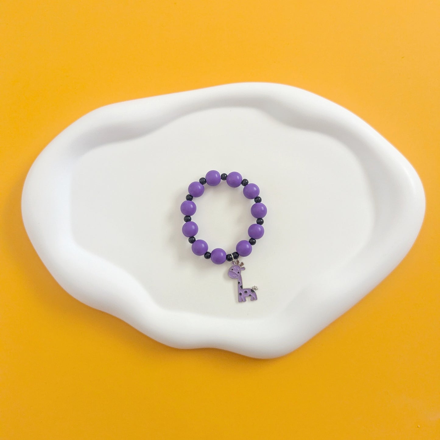 Purple Giraffe Charm Bracelet