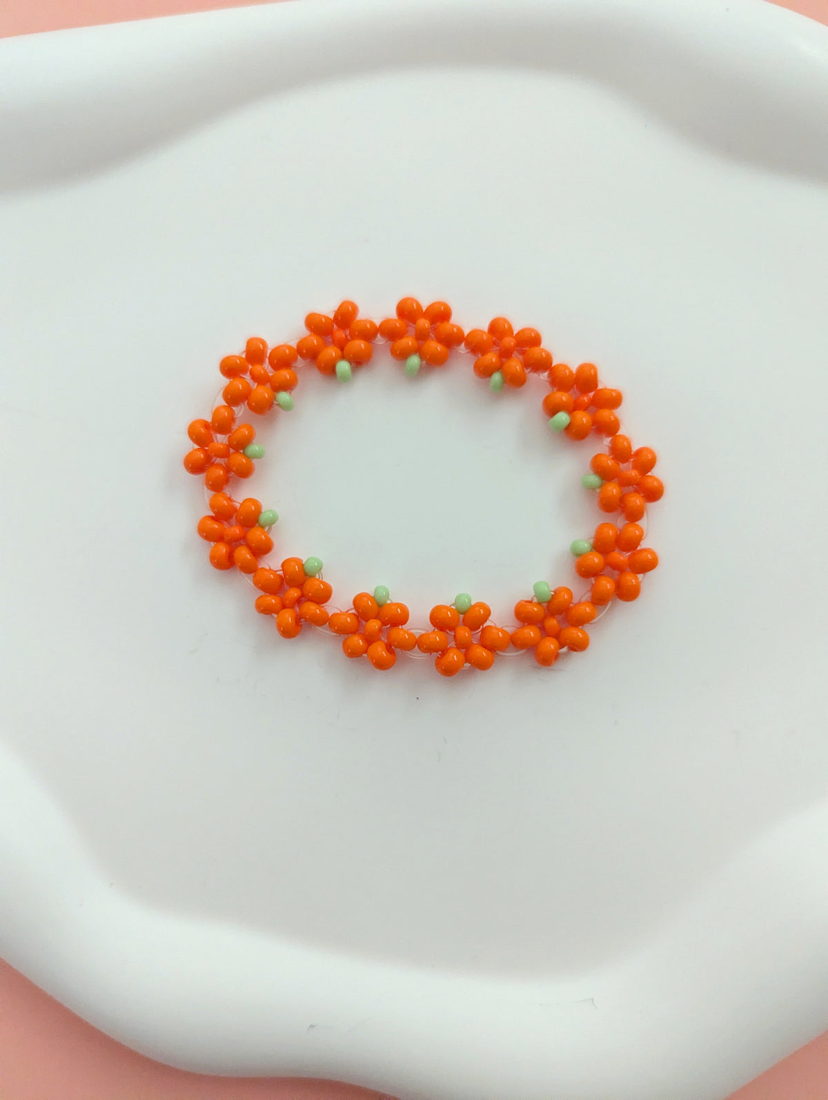Beaded Pumpkin Bracelet