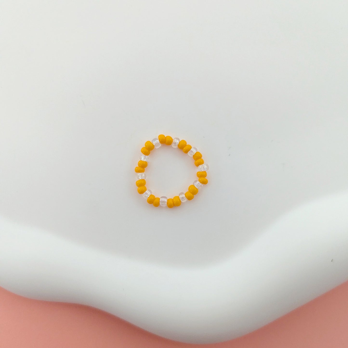 Orange and Clear Ring