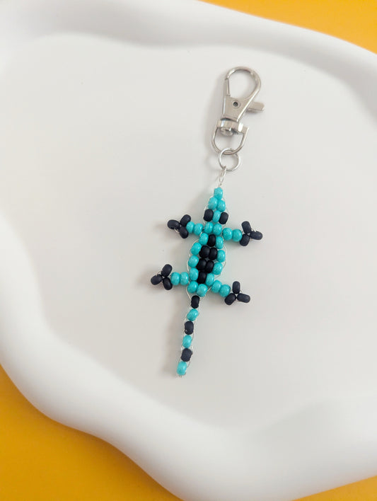 Beaded Lizard Bag Charm