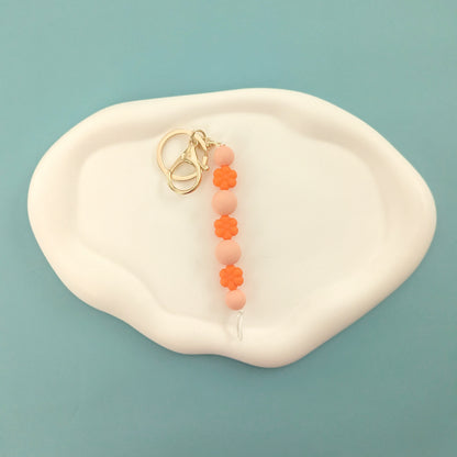Orange Flower Keychain