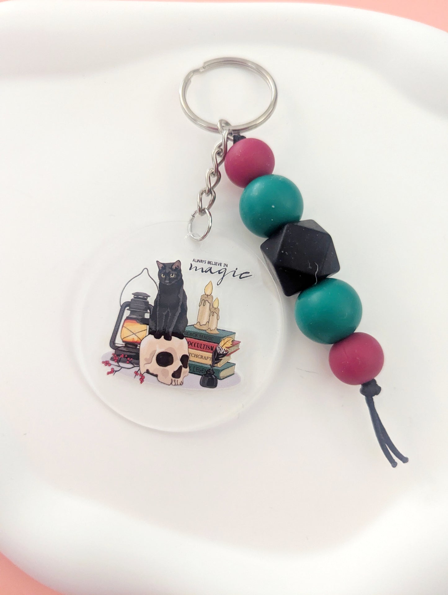 Black Cat Acrylic Keychain