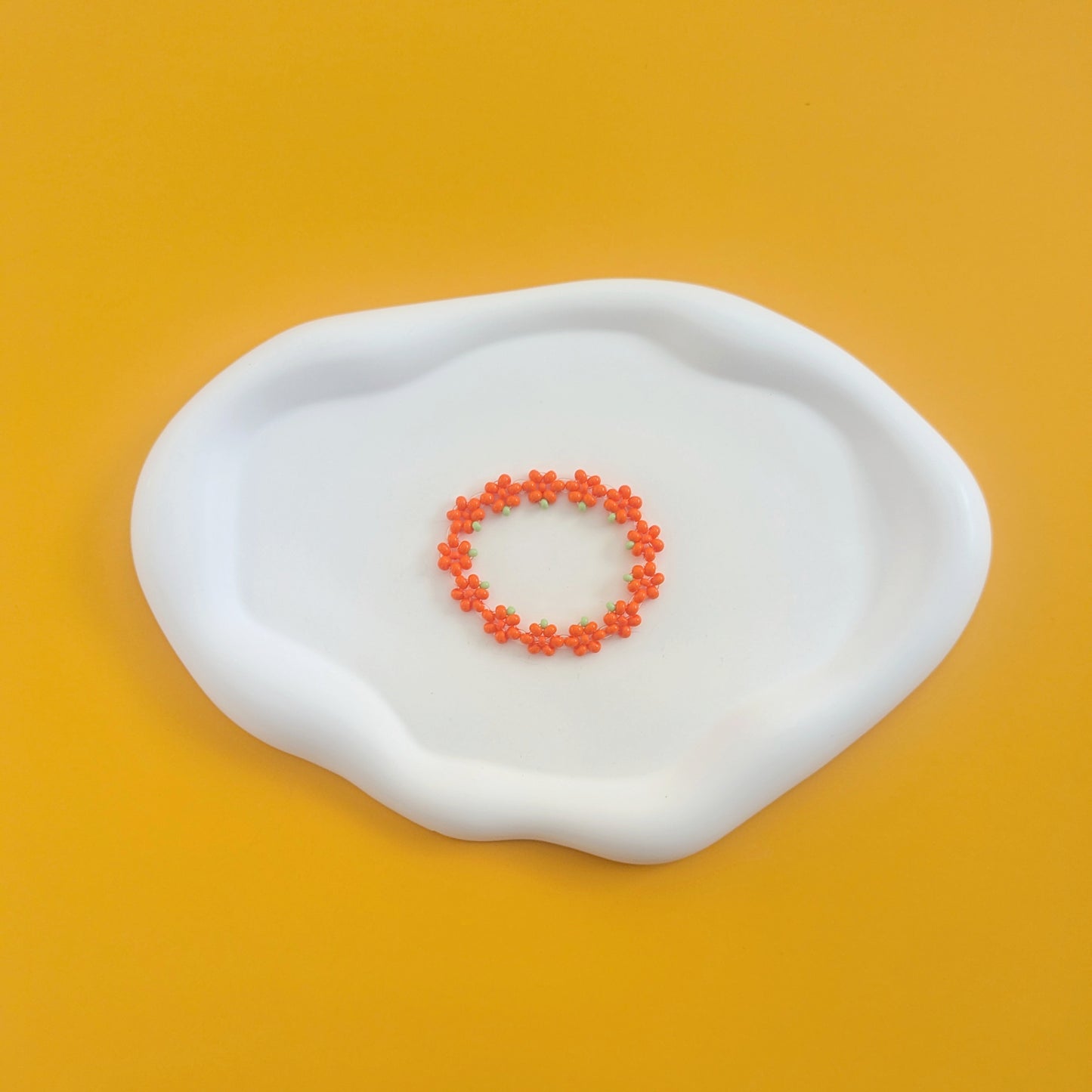 Pumpkin Daisy Bracelet