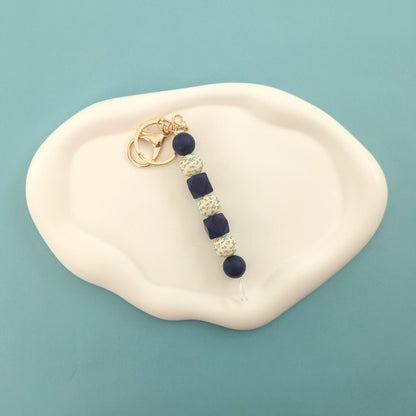 Blue and Yellow Floral Keychain