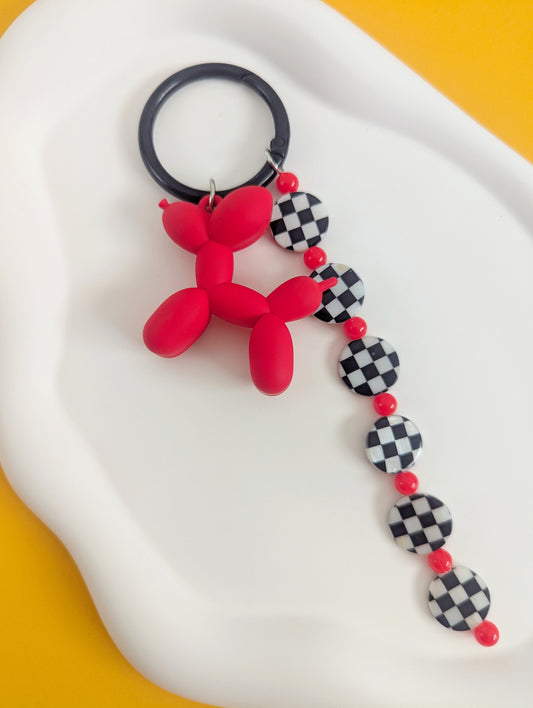 Red Balloon Dog Bag Charm