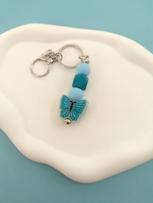 Turquoise Butterfly Keychain