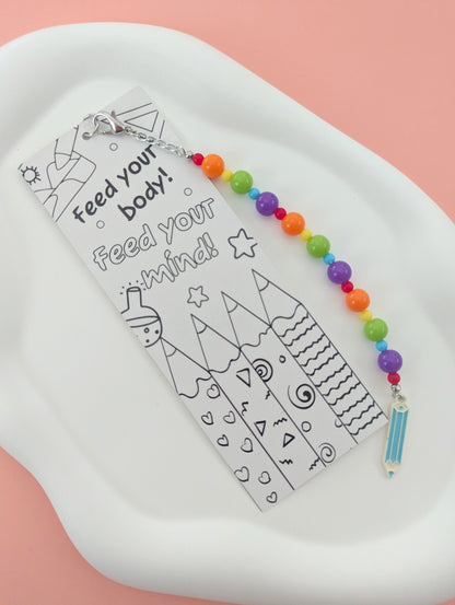 Space and Pencil Double Sided Bookmark