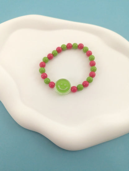 Green Happy Face Bracelet