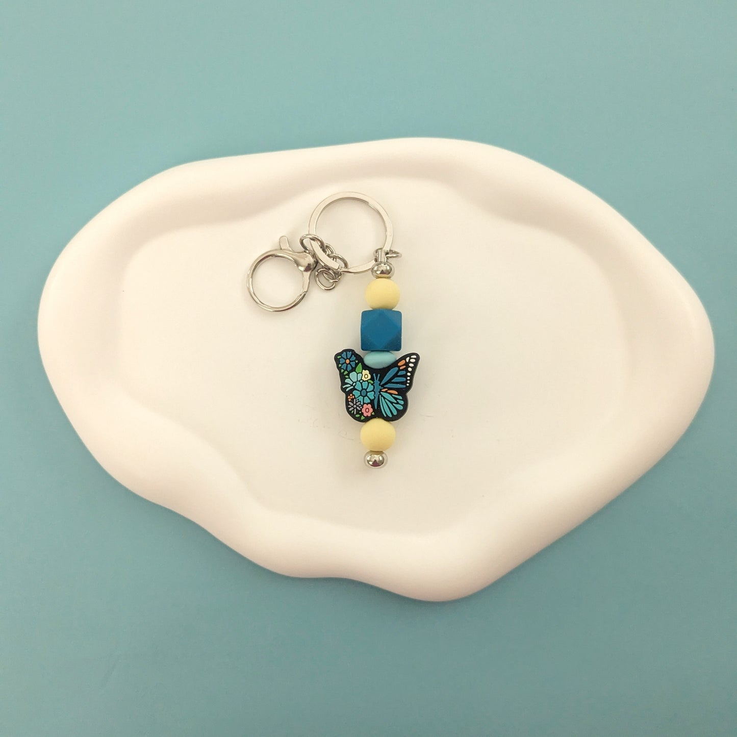 Floral Butterfly Keychain