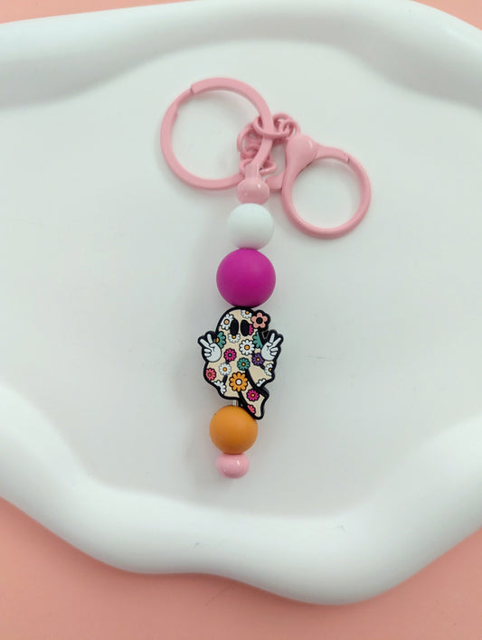 Groovy Ghost Keychain