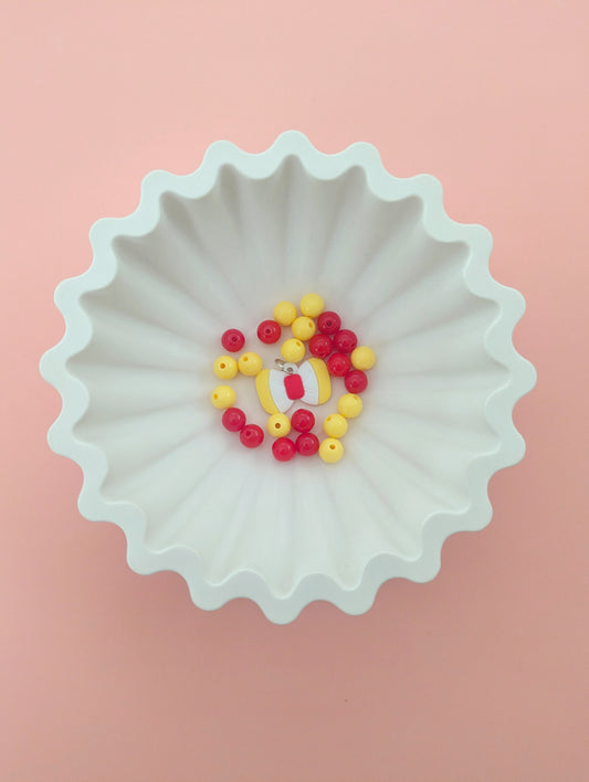 Red and Yellow Bow DIY Bracelet Kit