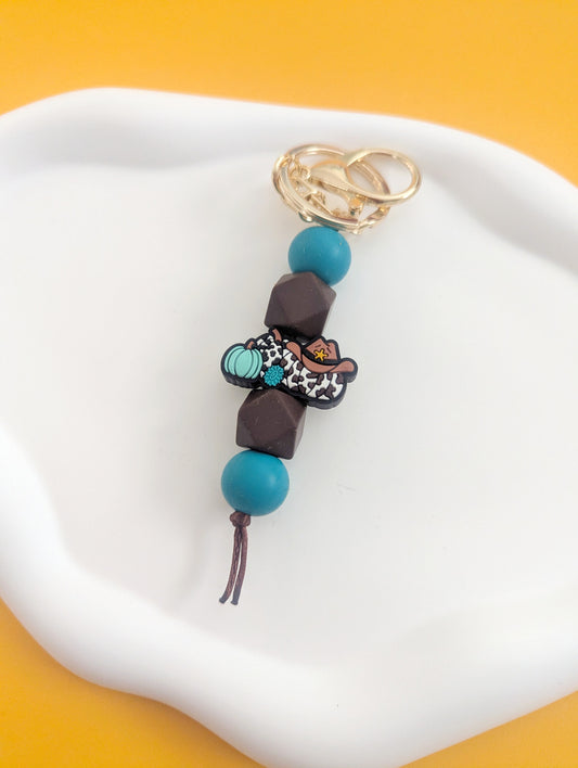 Country Pumpkin Keychain
