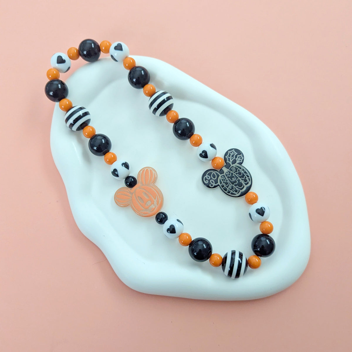 Pumpkin Mickey Kids Necklace