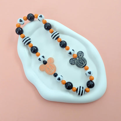 Pumpkin Mickey Kids Necklace