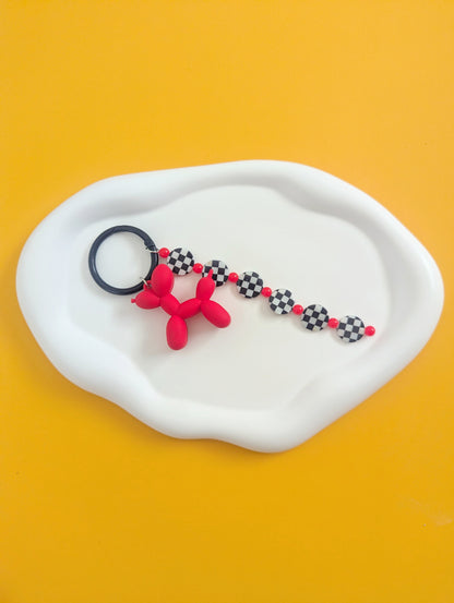 Red Balloon Dog Bag Charm