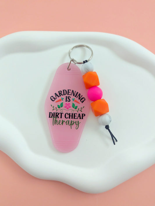Gardening is Dirt Cheap Therapy Acrylic Keychain