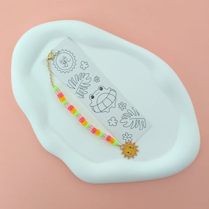 Swimming Frog Bookmark with Sunshine Charm