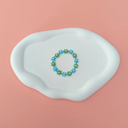 Green and Blue Daisy Bracelet